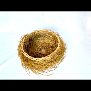 Boho Basket W/Pampas Grass Detail